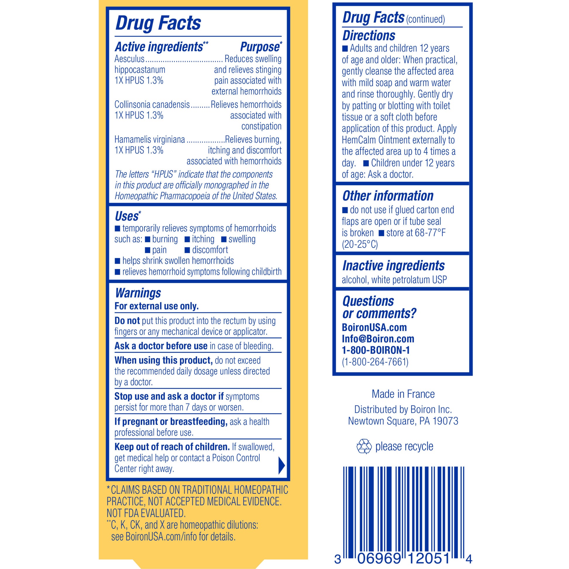 Boiron HemCalm Ointment Cream 2
