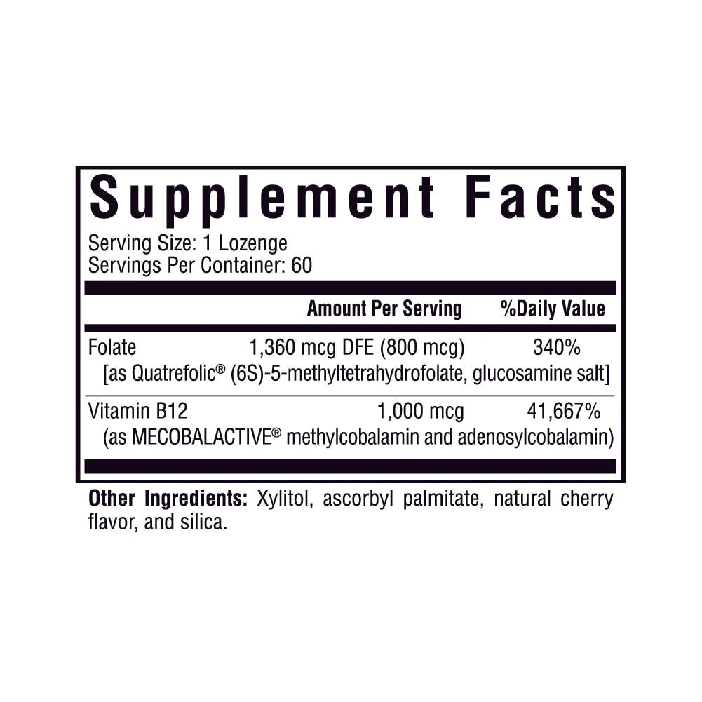 Seeking Health Methyl B12 with L-Methylfolate Lozenges 3