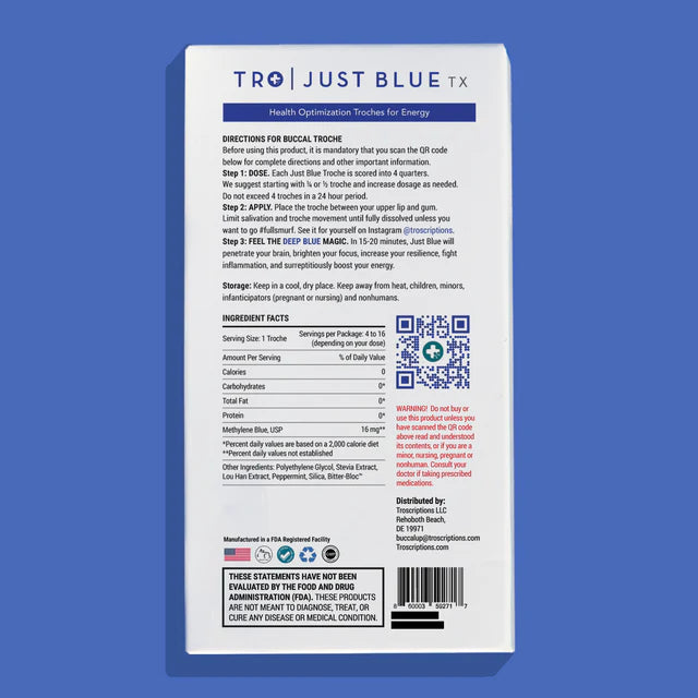 Troscriptions Just Blue Nootropic Buccal Troches 2