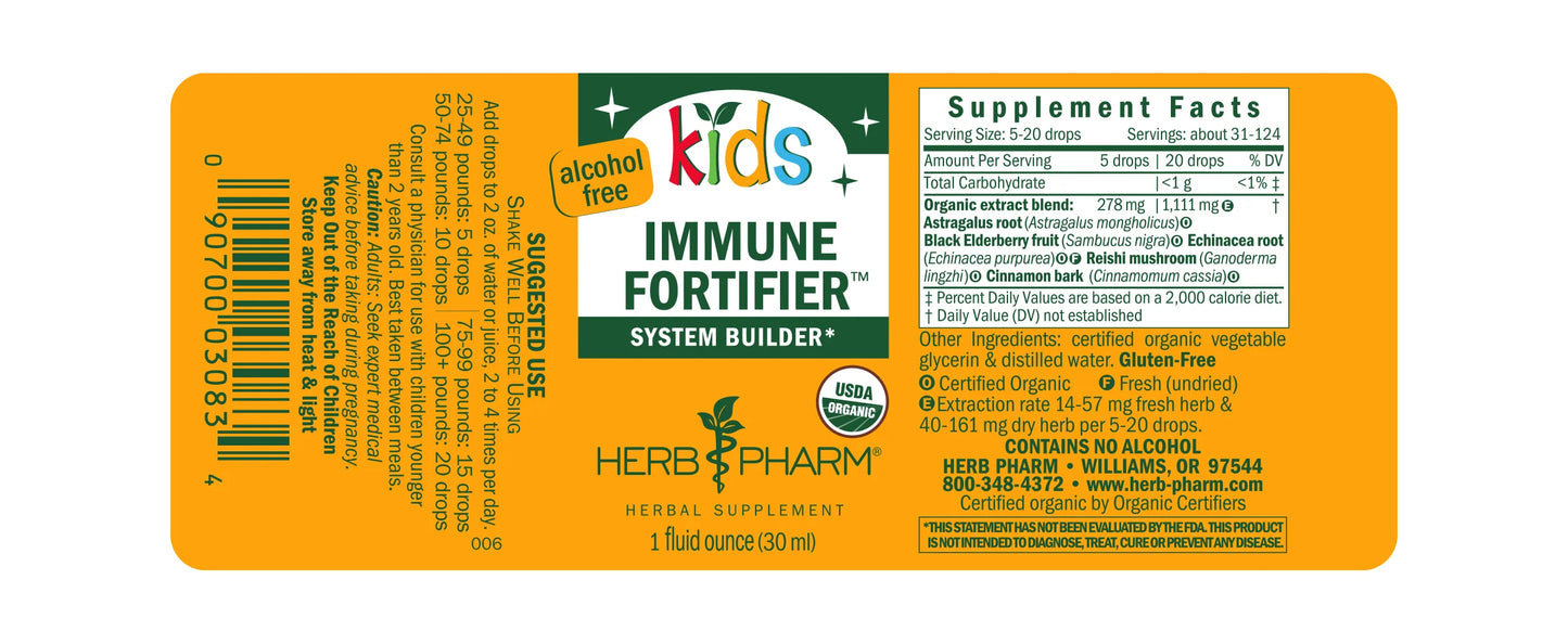 Herb Pharm Immune Fortifier Liquid- Kids 5