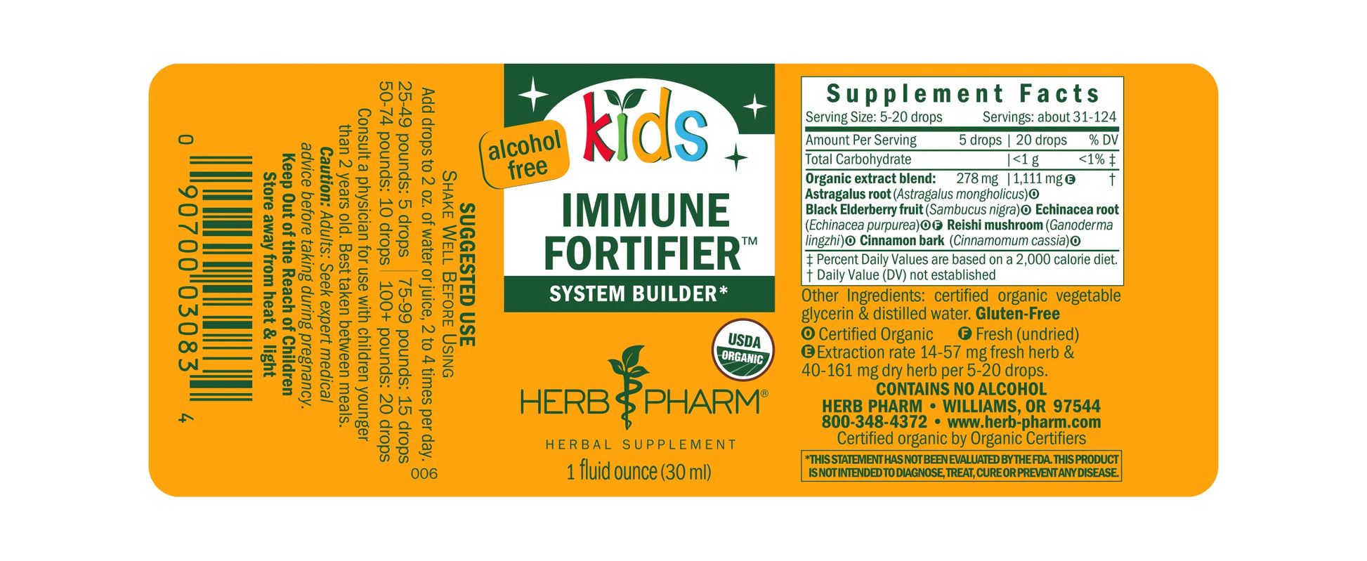 Herb Pharm Immune Fortifier Liquid- Kids 5