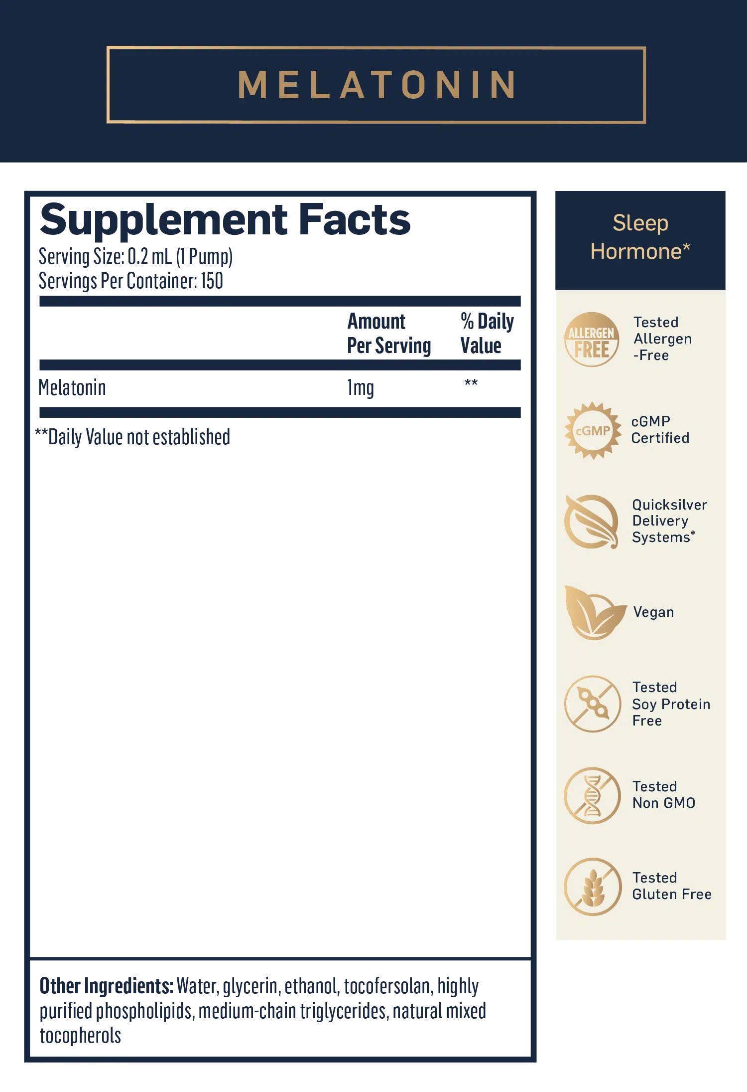 QuickSilver Liposomal Melatonin 1mg Liquid 2