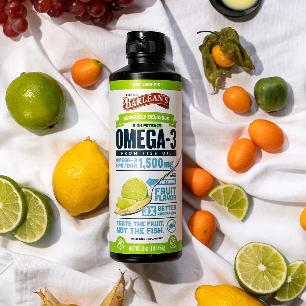 Barlean's Omega 3 High Potency Fish Oil Key Lime Pie Liquid