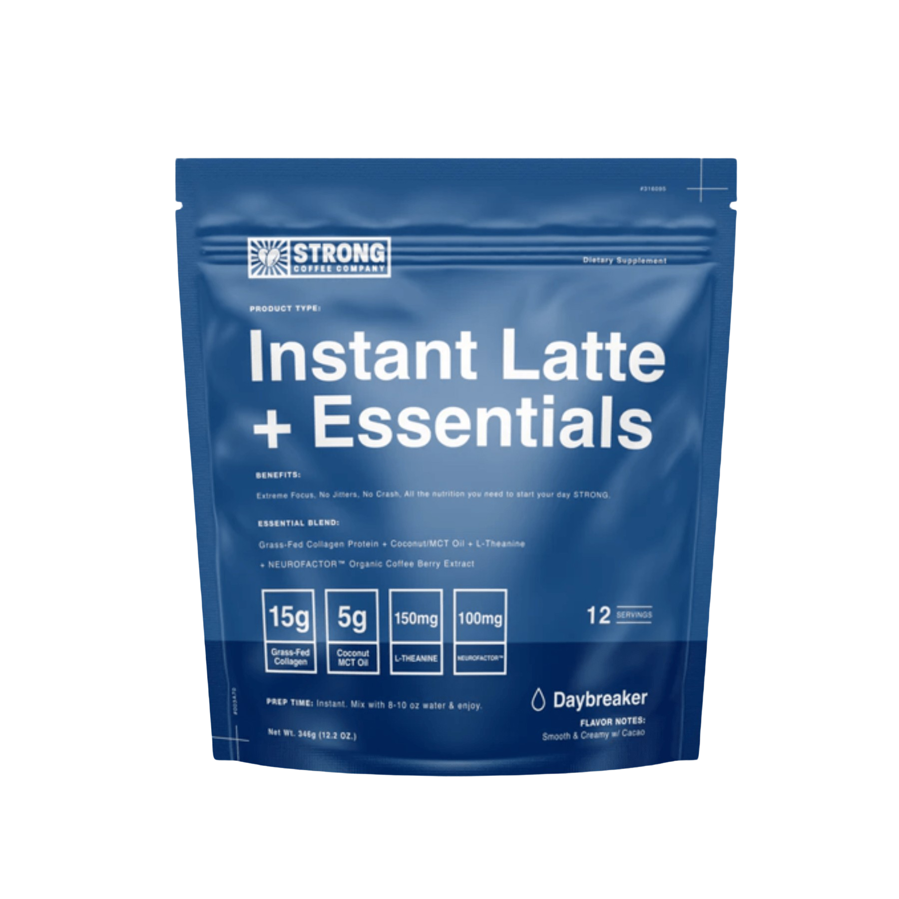 Strong Coffee Company Instant Latte + Collagen - Cacao 1