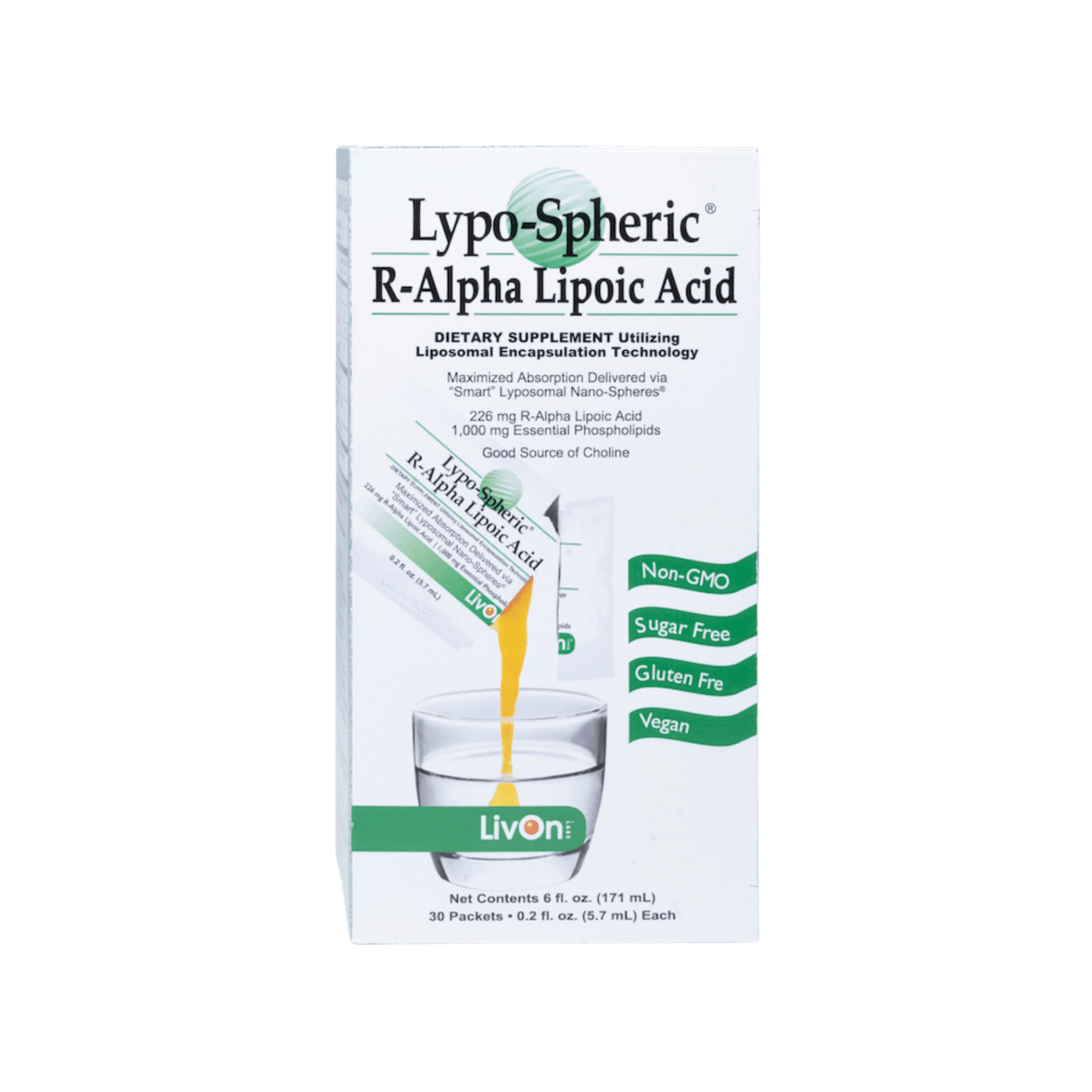 LivOn Laboratories R- Alpha Lipoic Acid Liquid Packets 1