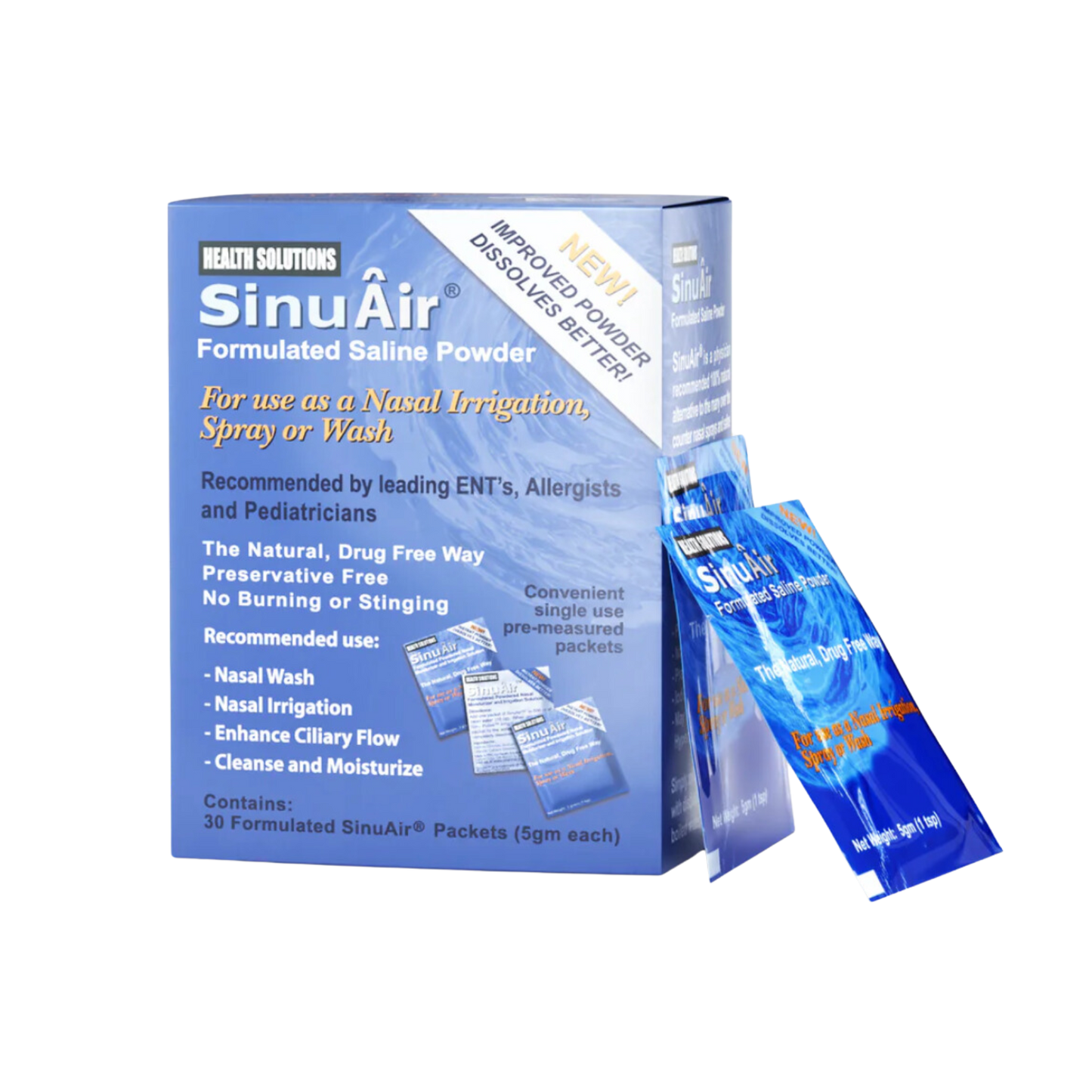 SinuPulse SinuAir® Formulated Saline Powder Pre-Measured Packets
