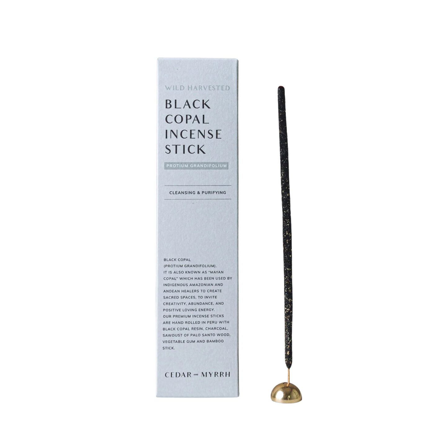 Cedar and Myrrh Black Copal Incense Sticks 1