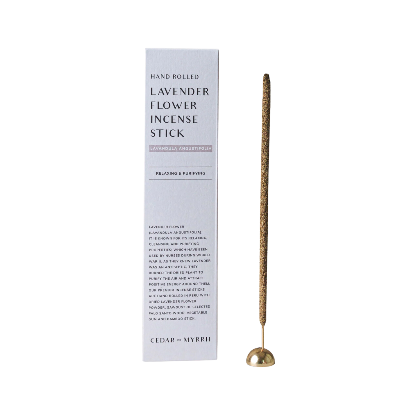 Cedar and Myrrh Lavender Flower Incense Sticks 1