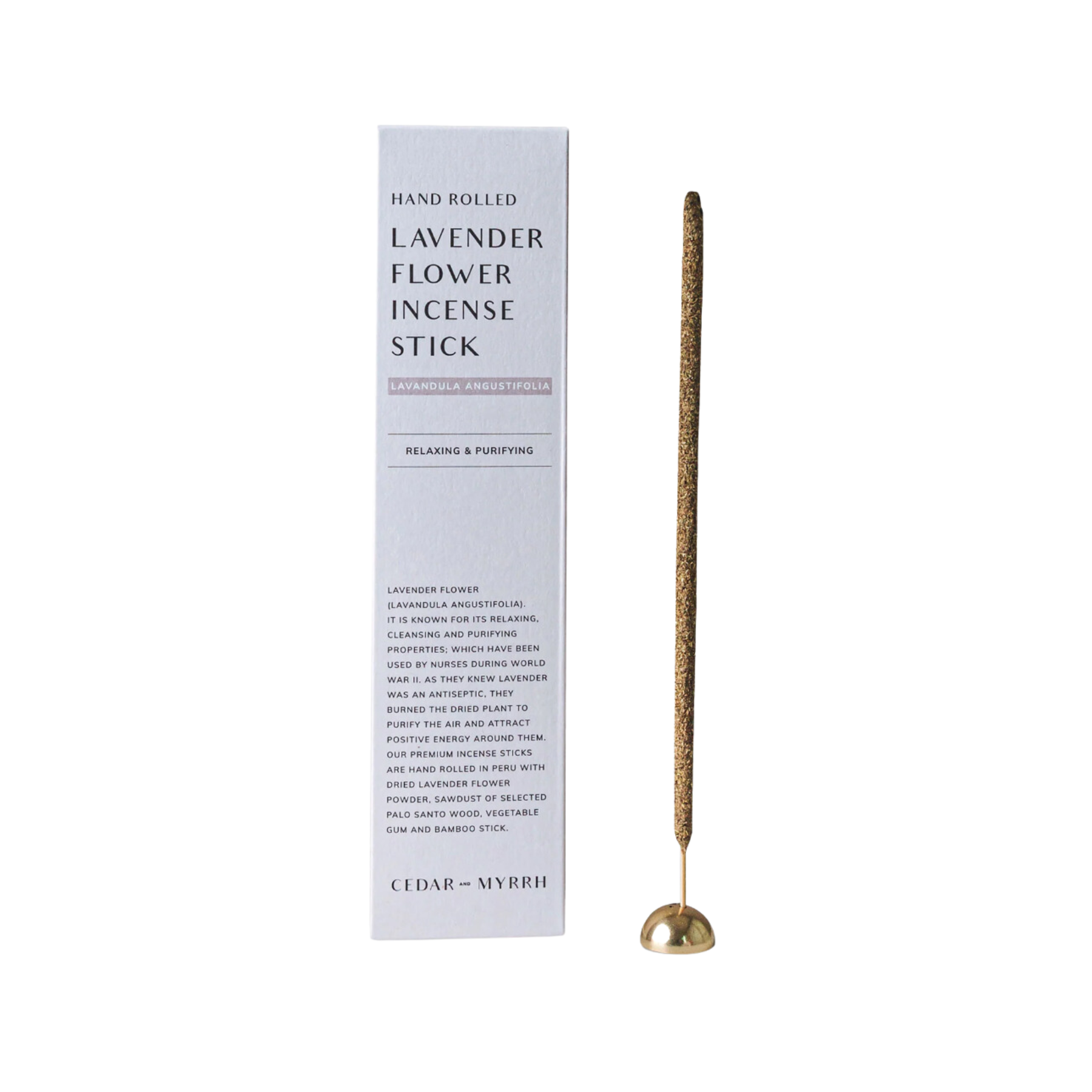 Cedar and Myrrh Lavender Flower Incense Sticks 1