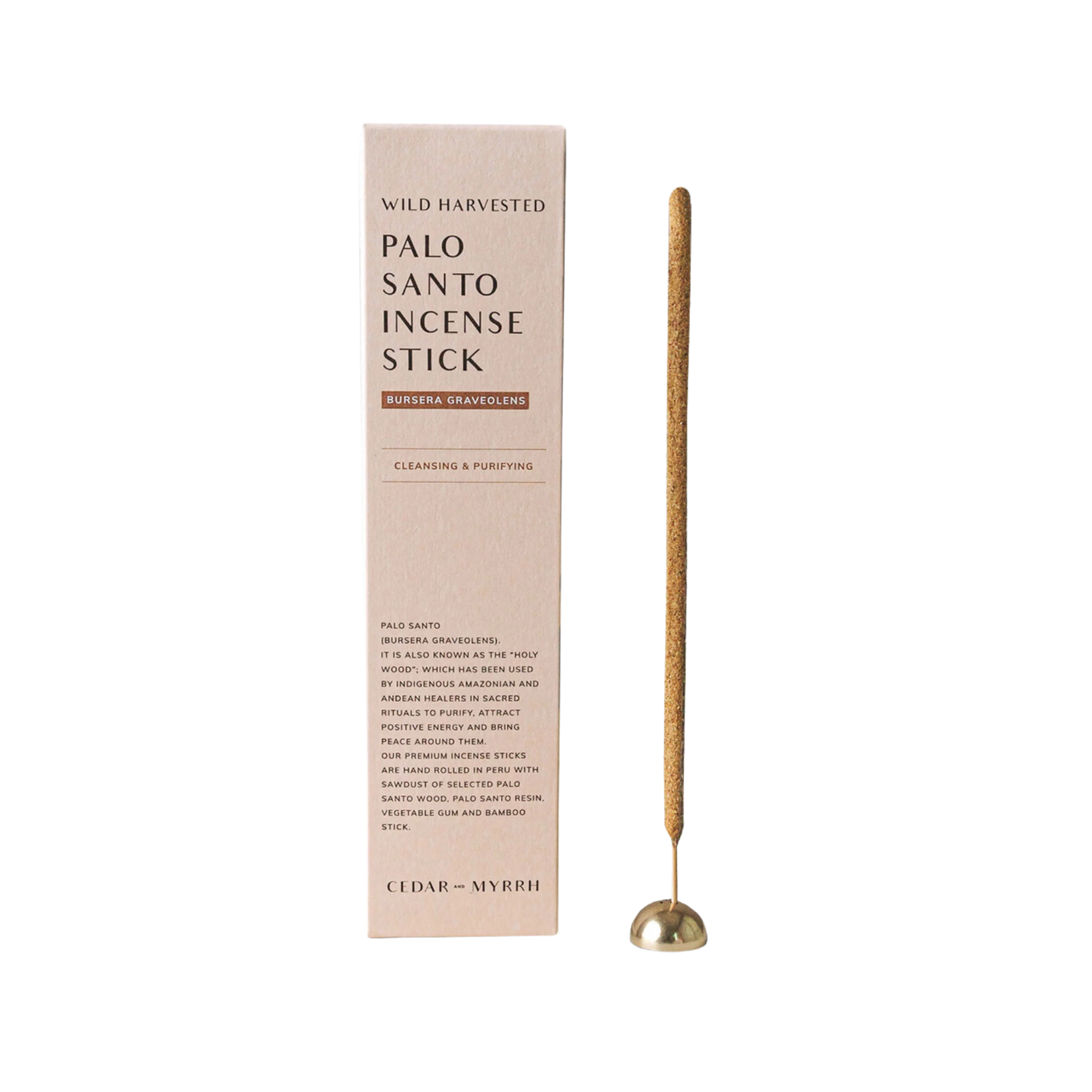 Cedar and Myrrh Palo Santo Incense Stick 1