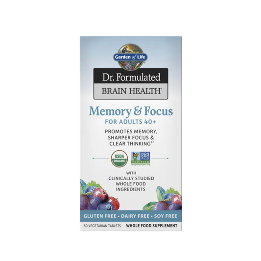 Garden Of Life Brain Health Memory and Focus for Adults 40+ Tablets