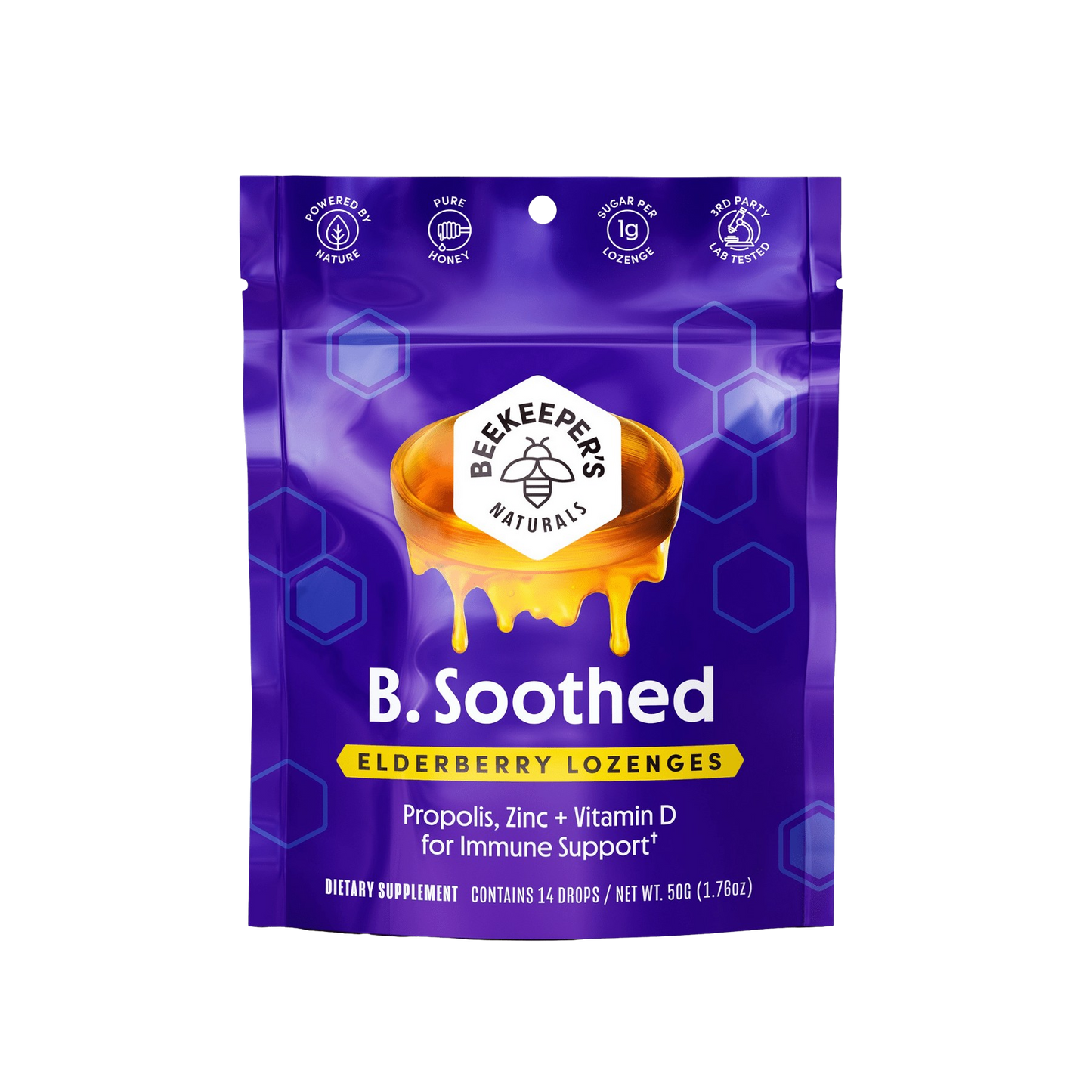 Beekeeper's Naturals B. Soothed Honey Lozenges 1