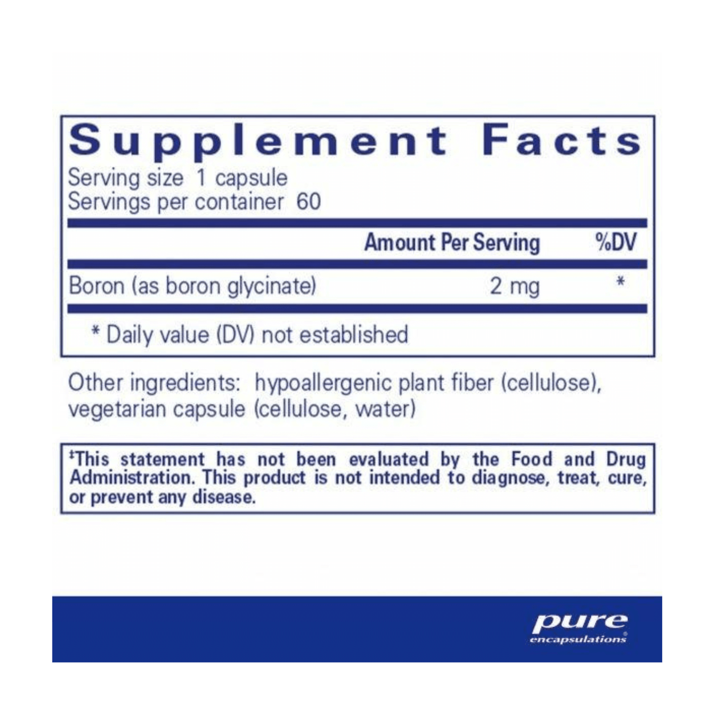 Pure Encapsulations Boron Glycinate Capsules