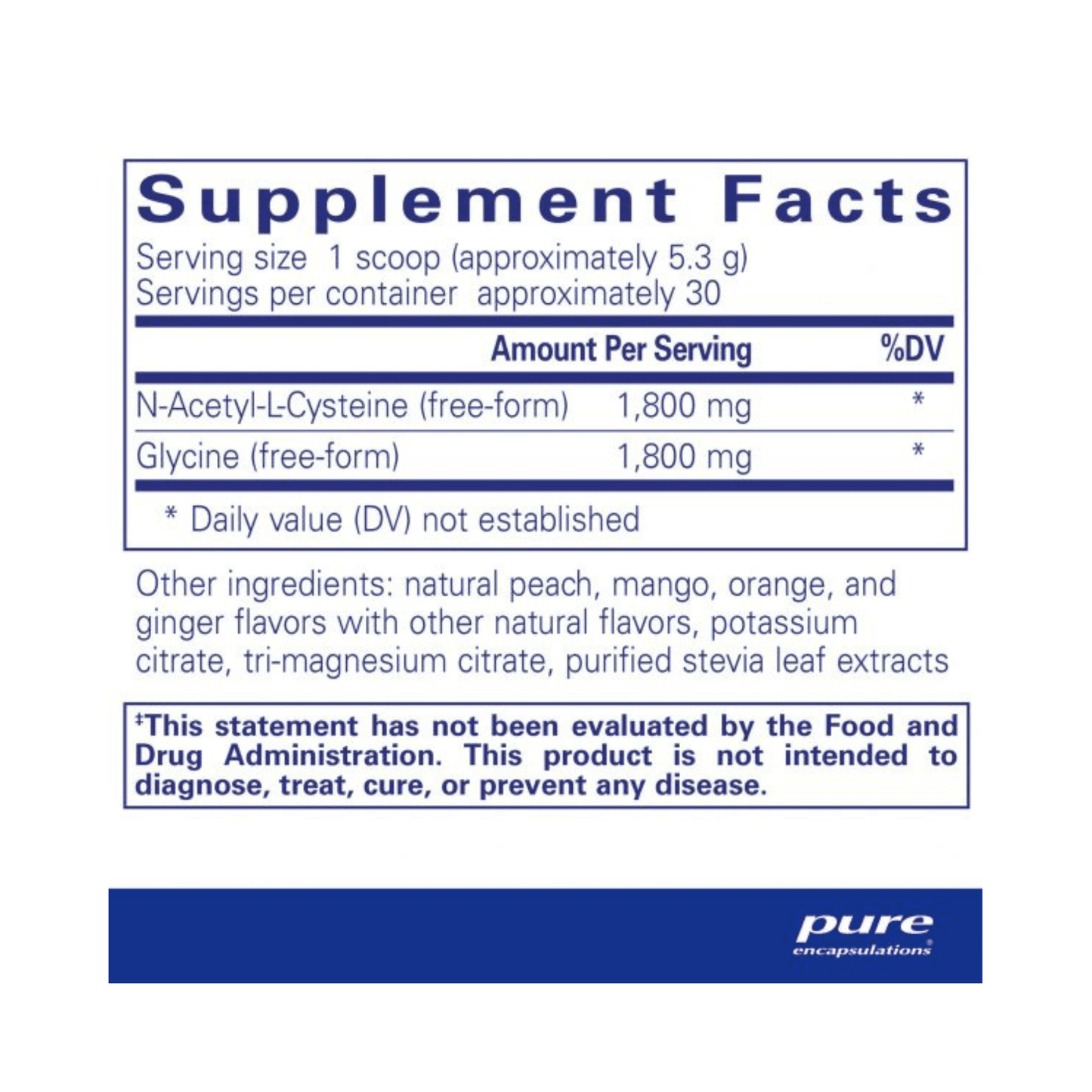Pure Encapsulations NAC + Glycine Powder