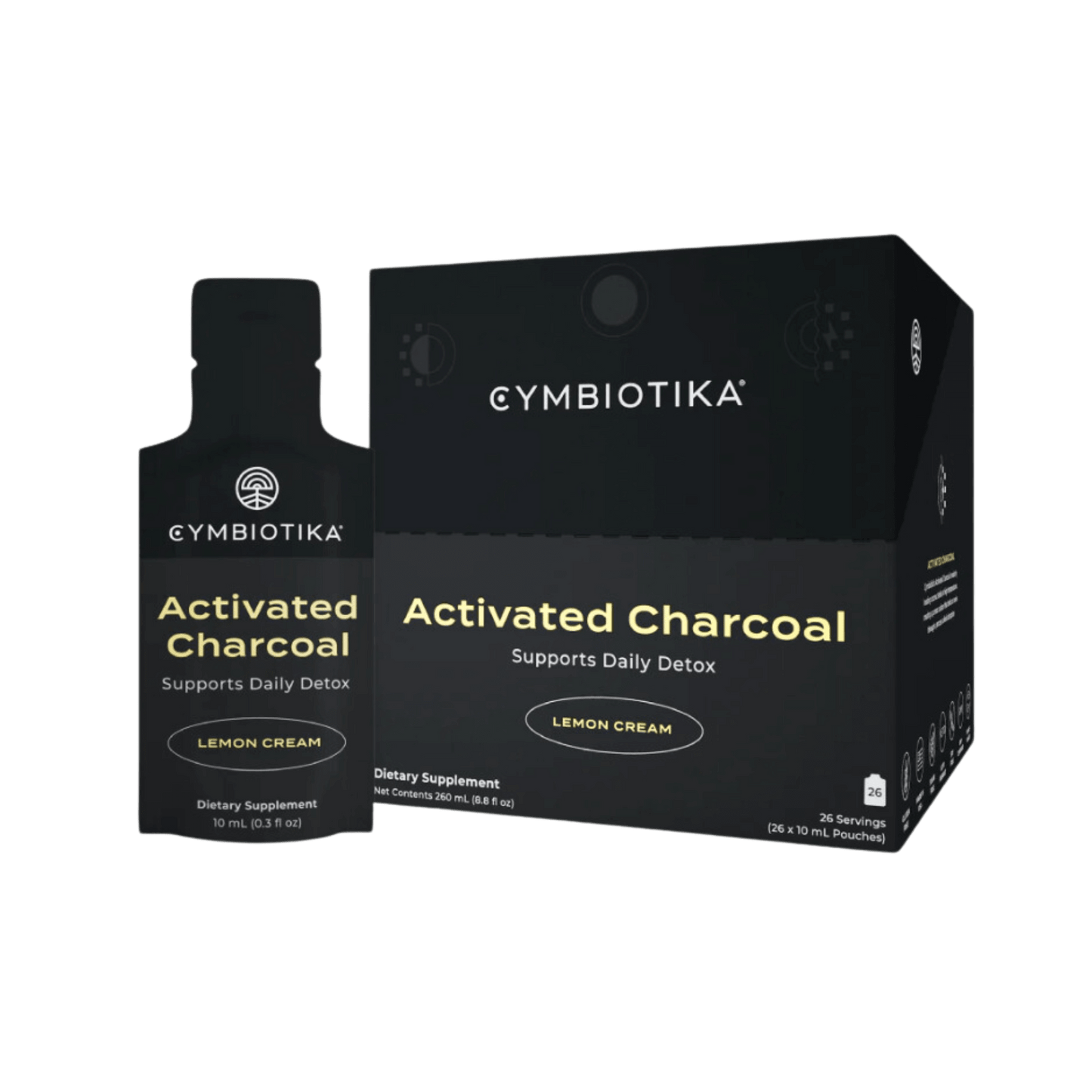 Image of cymbiotika activated charcoal packets for detox