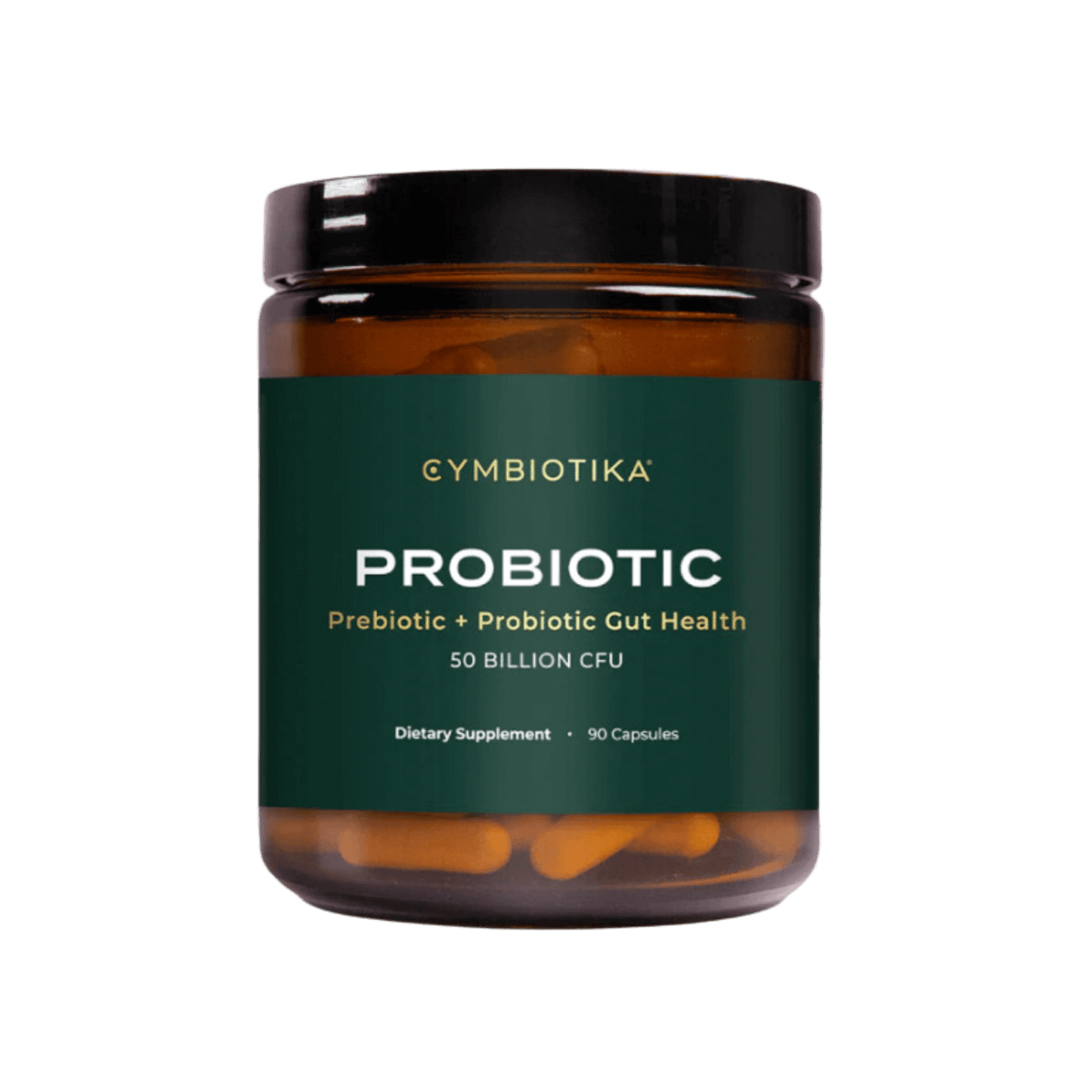 Cymbiotika Probiotic Capsules in amber bottle