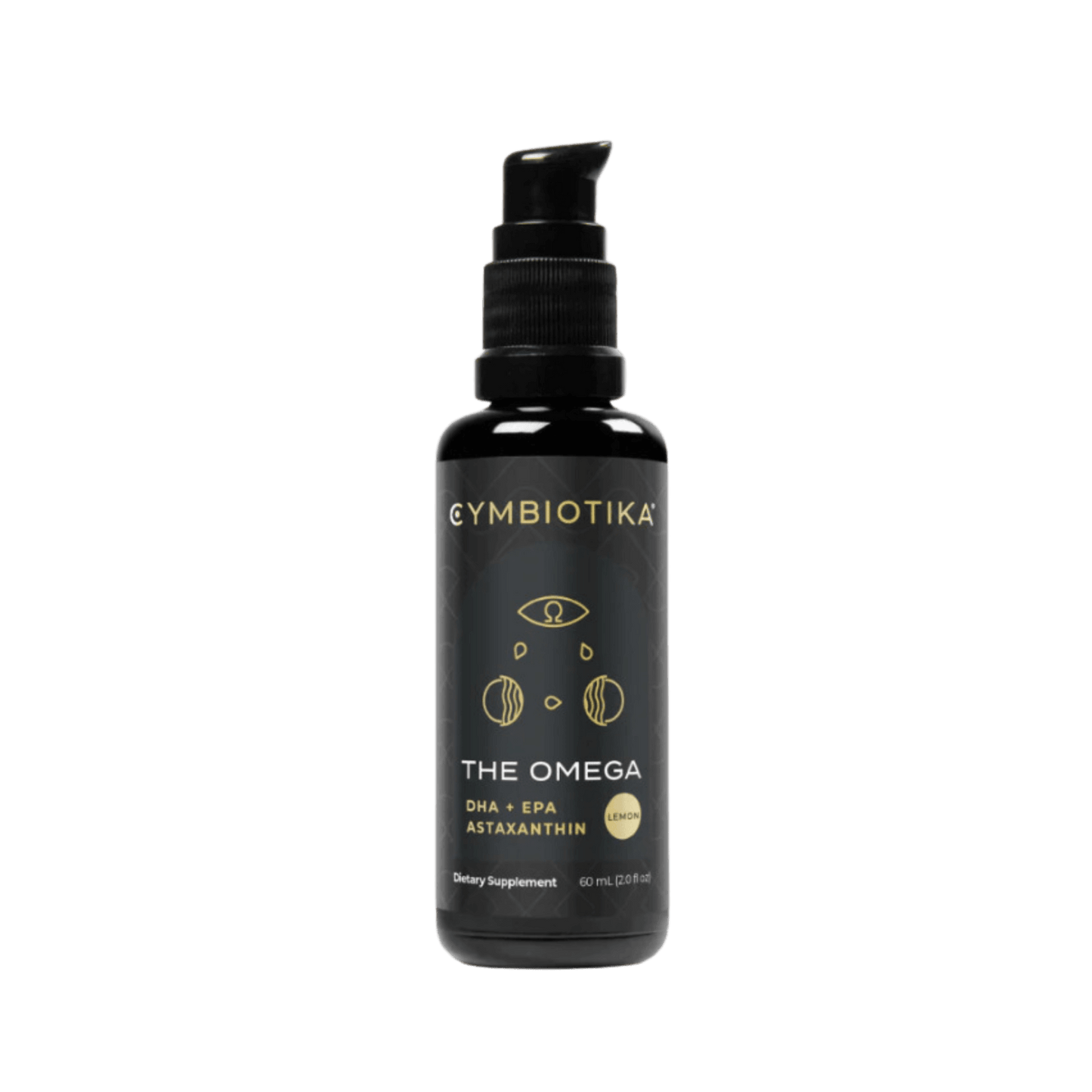 Cymbiotika The Omega Liquid in black bottle
