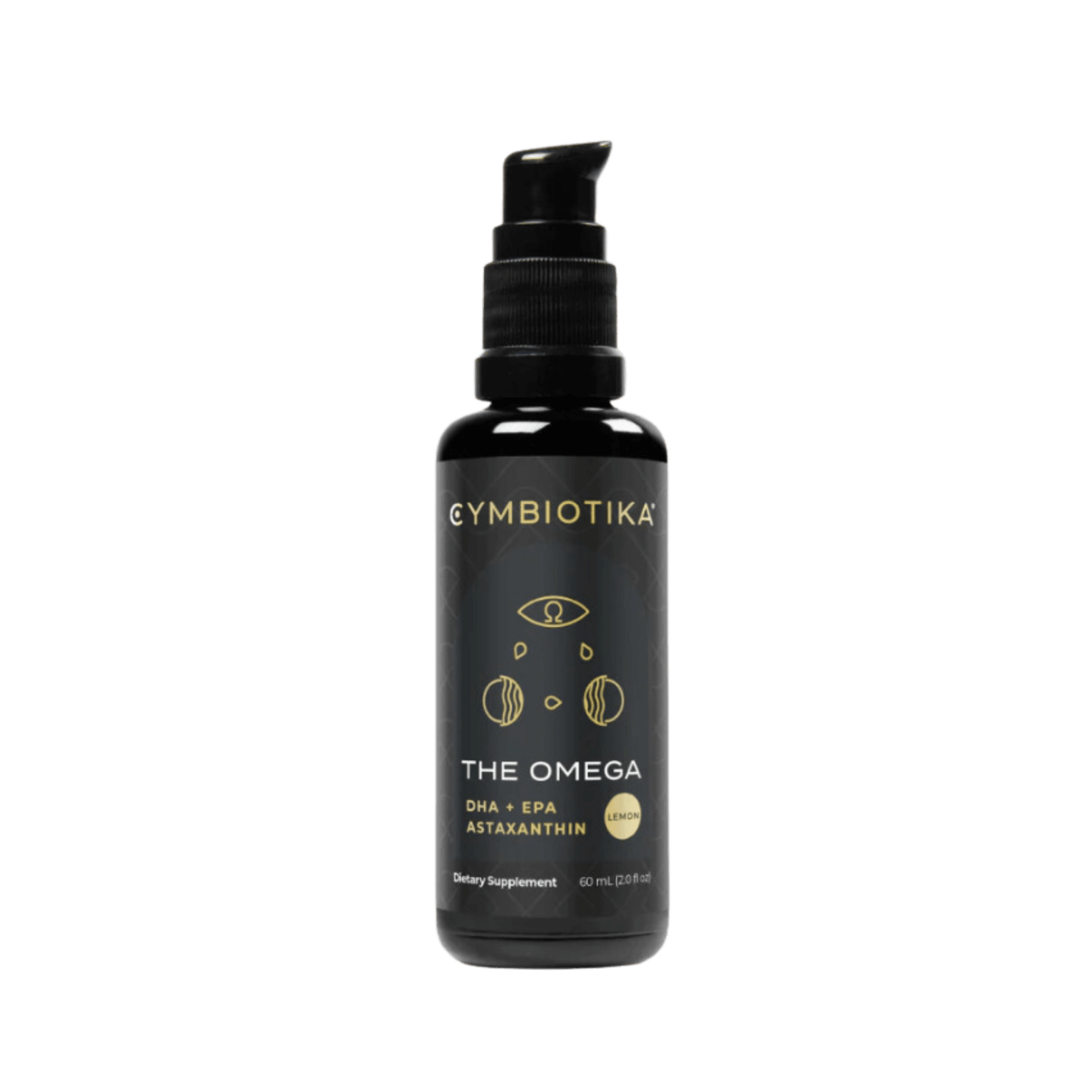 Cymbiotika The Omega Liquid in black bottle