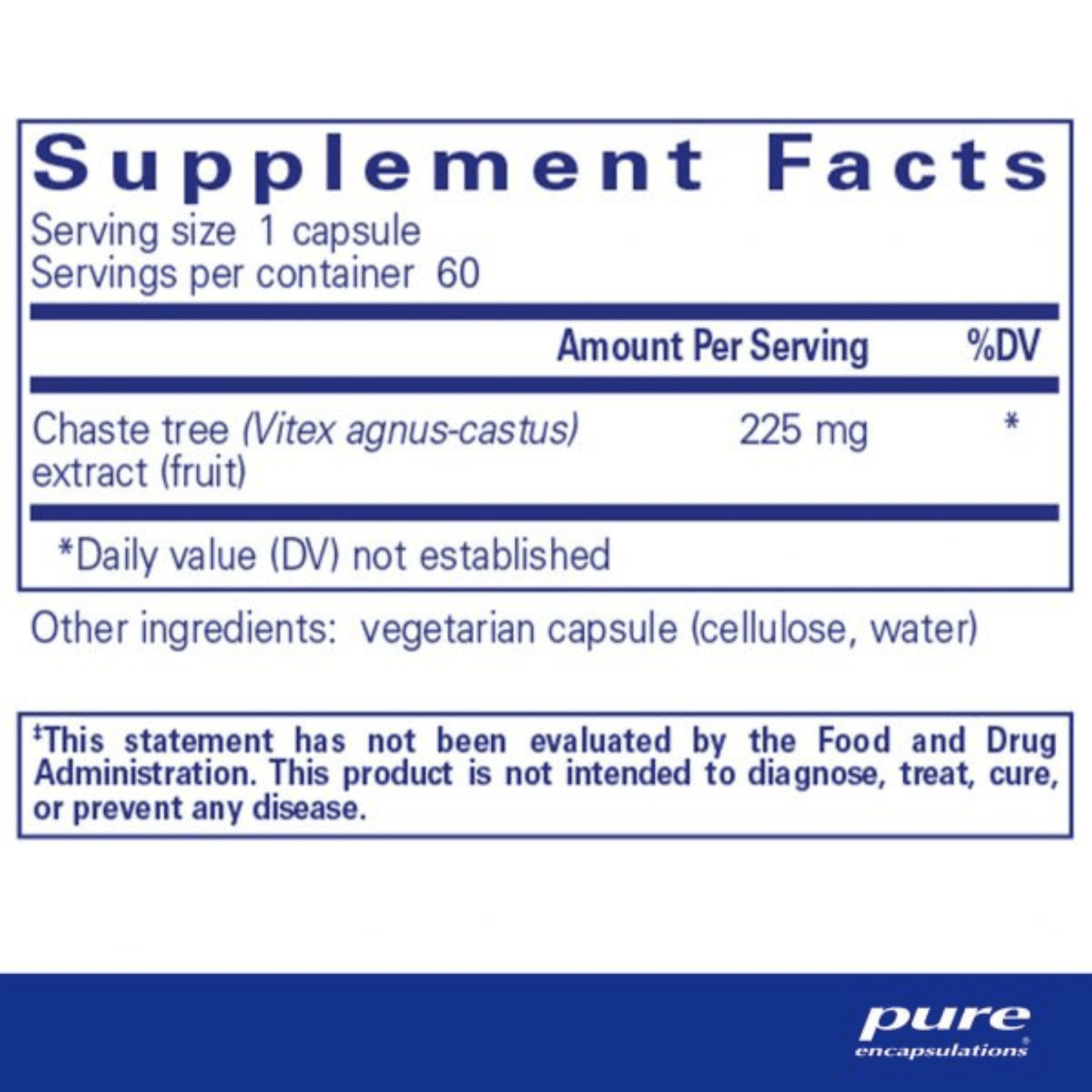 Pure Encapsulations Chaste Tree Capsules