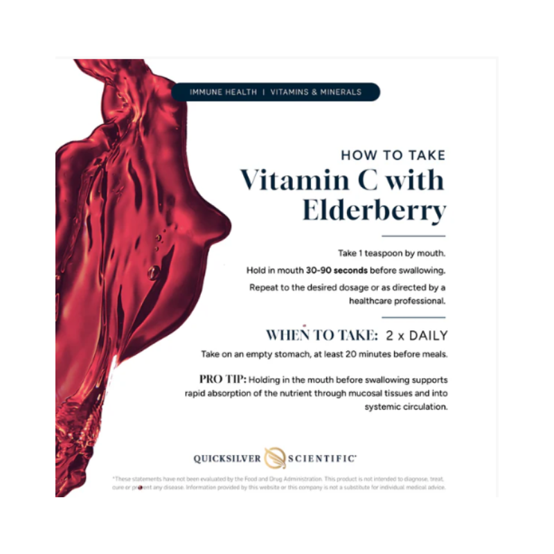 QuickSilver Liposomal Vitamin C + Elderberry Liquid 2