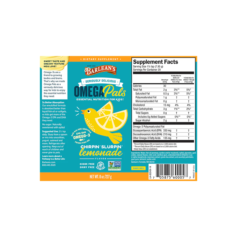 Barlean's OmegaPals Fish Oil