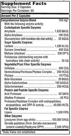 Klaire Labs SFI Vital-Zymes Complete Capsules 2