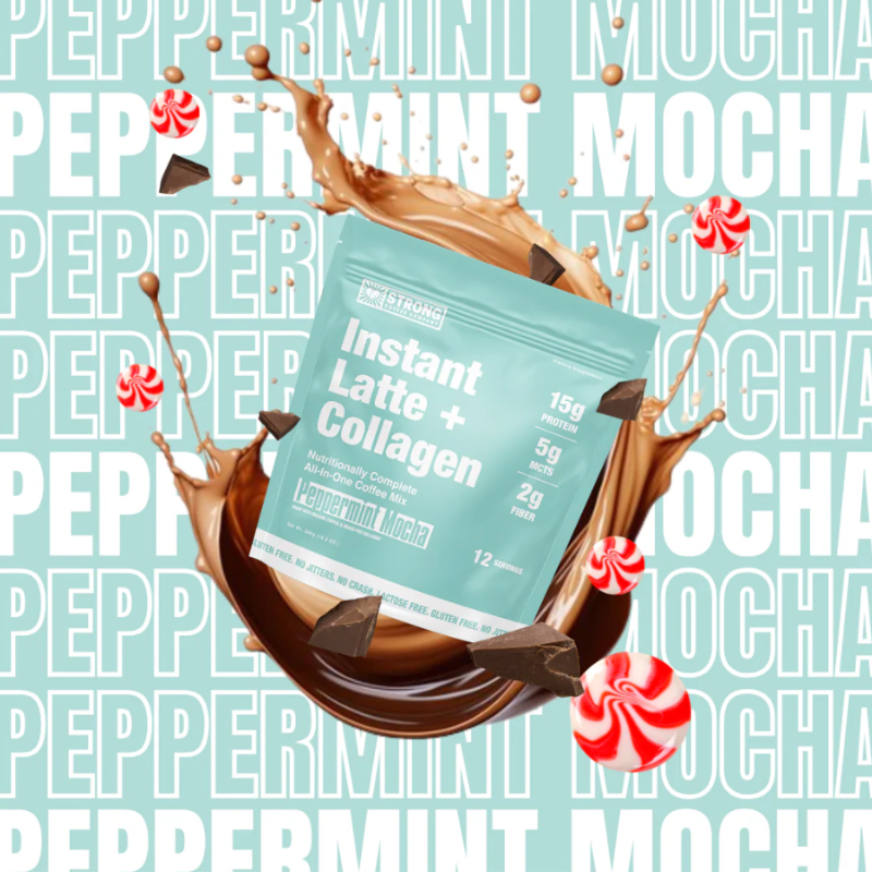 Strong Coffee Instant Latte + Collagen - Peppermint Mocha 2