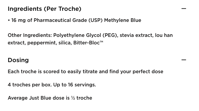 JUST BLUE NOOTROPIC BUCCAL TROCHES 4