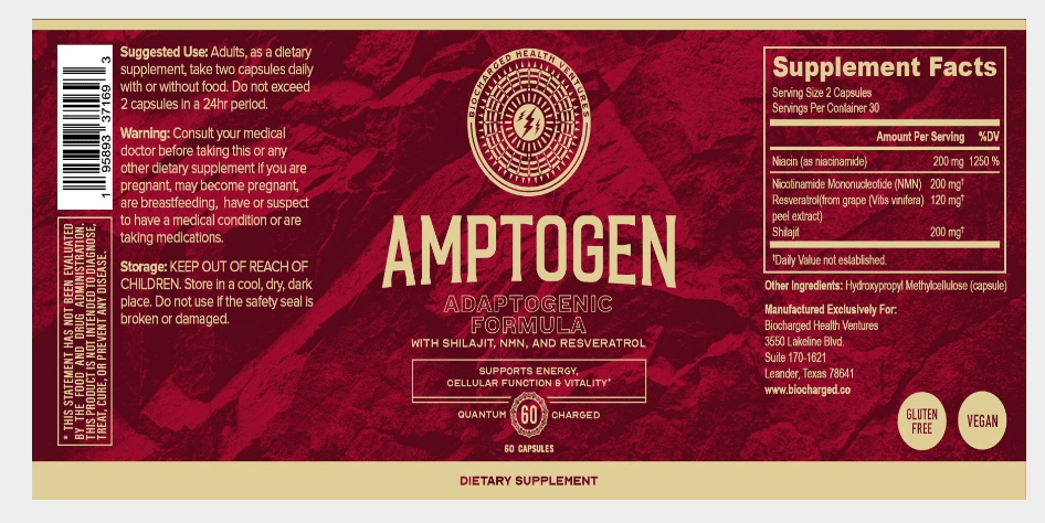 Biocharged Amptogen Adaptogenic Capsules
