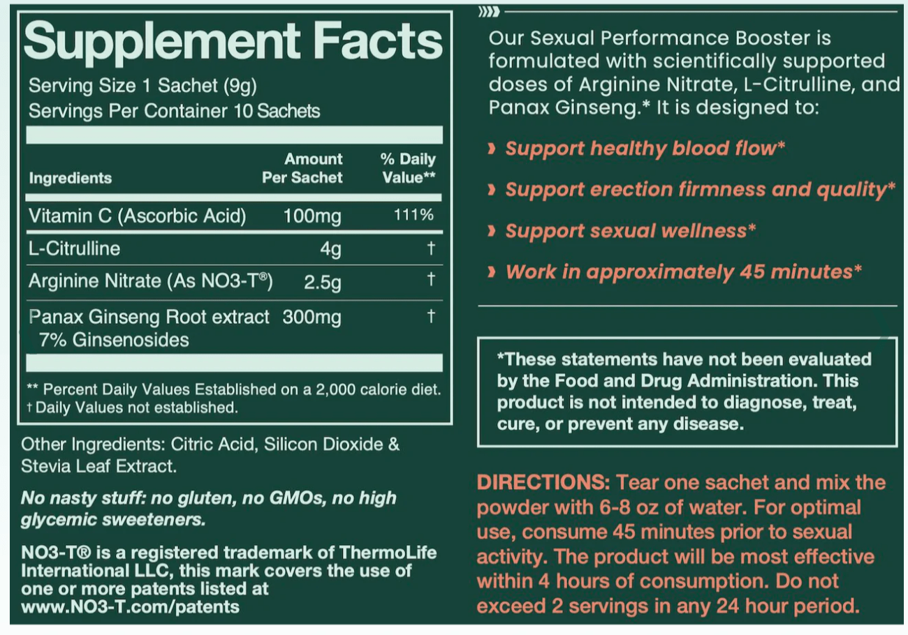 JoyMode Sexual Performance Booster Satchets