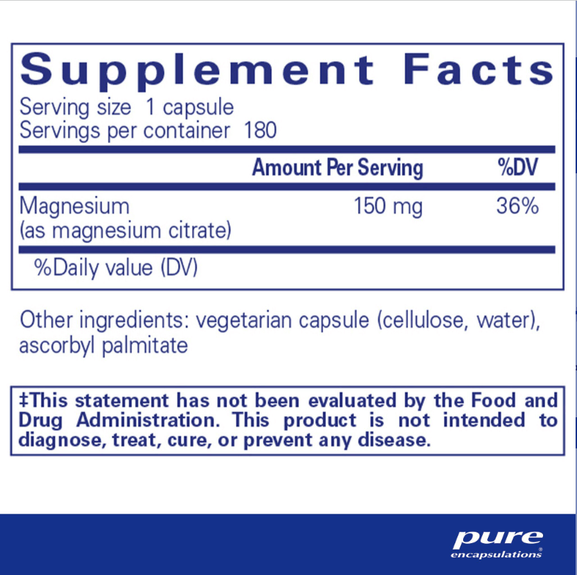 Pure Encapsulations Magnesium Citrate Capsules