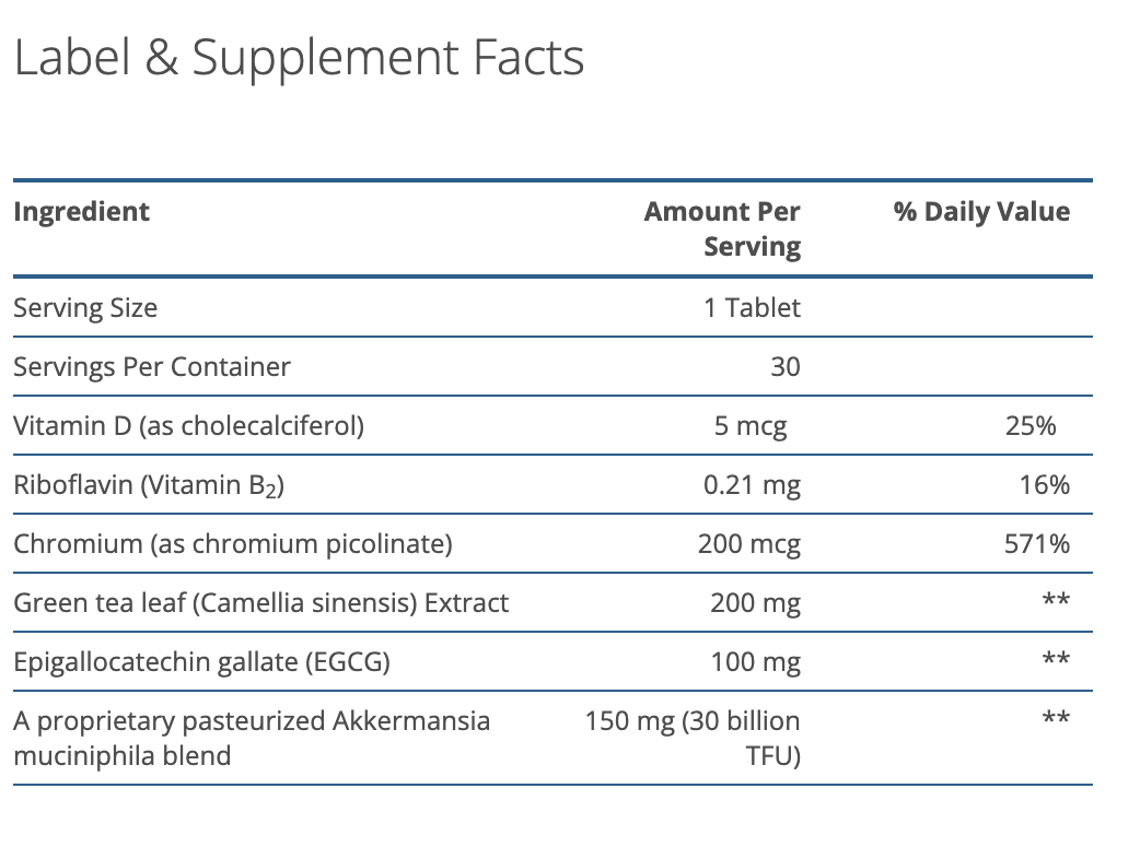 Akkermansia Healthy Weight with Glucose Control 4