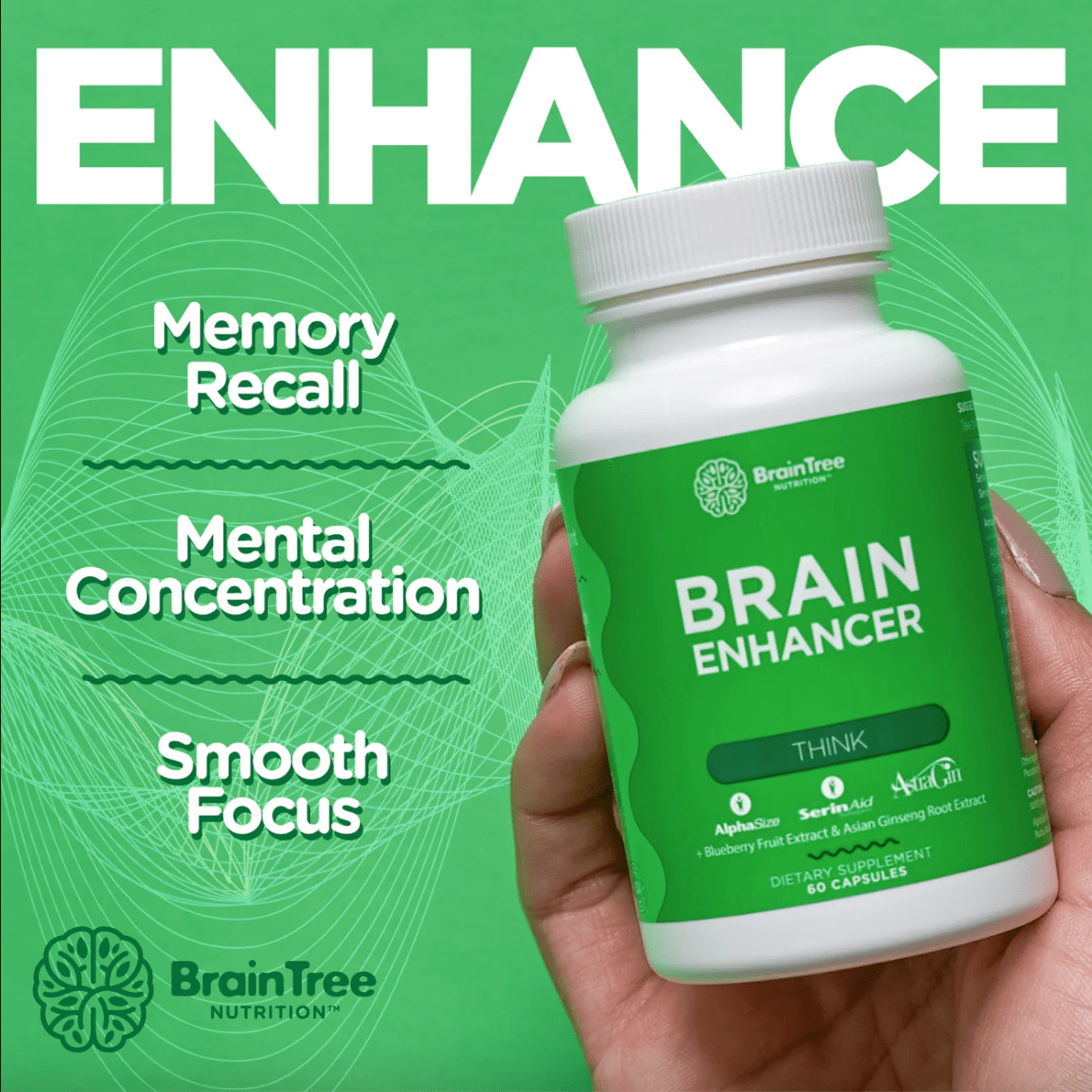 BrainTree Nutrition Brain Enhancer Capsules