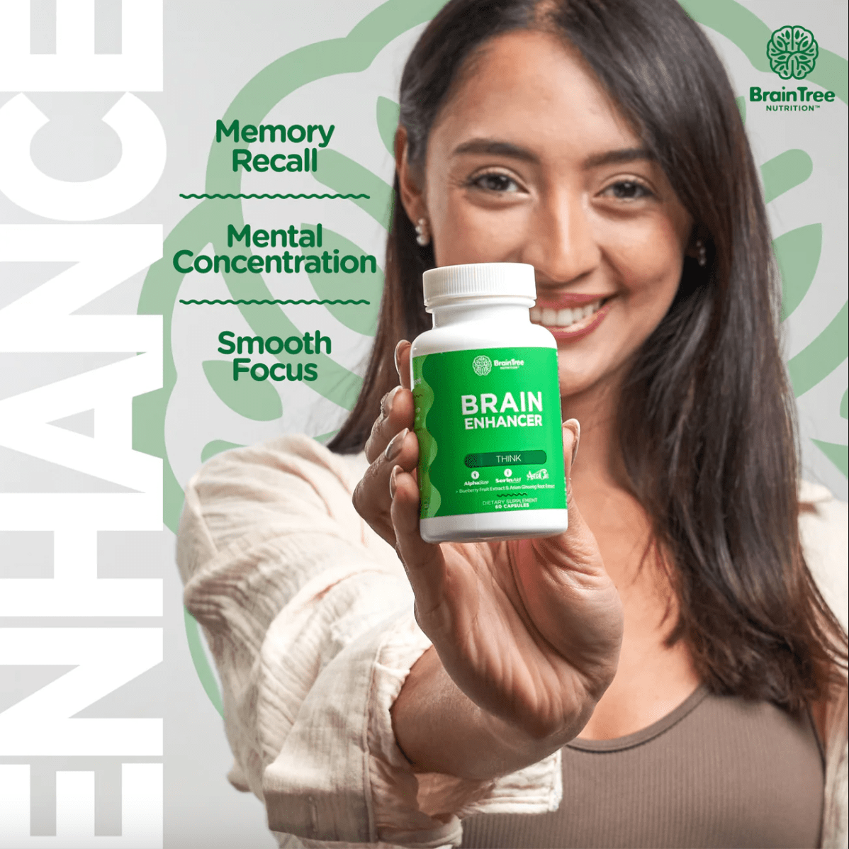 BrainTree Nutrition Brain Enhancer Capsules