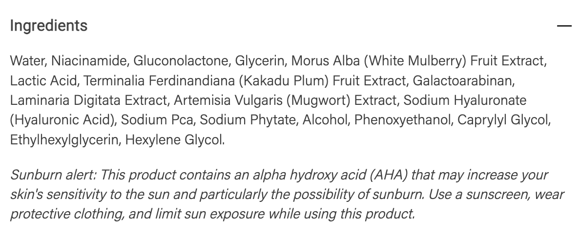 Sanitas Hydrating Brightening Solution 5