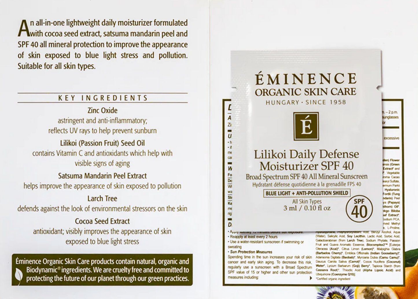 Eminence Lilikoi Daily Defense Moisturizer SPF 40 3