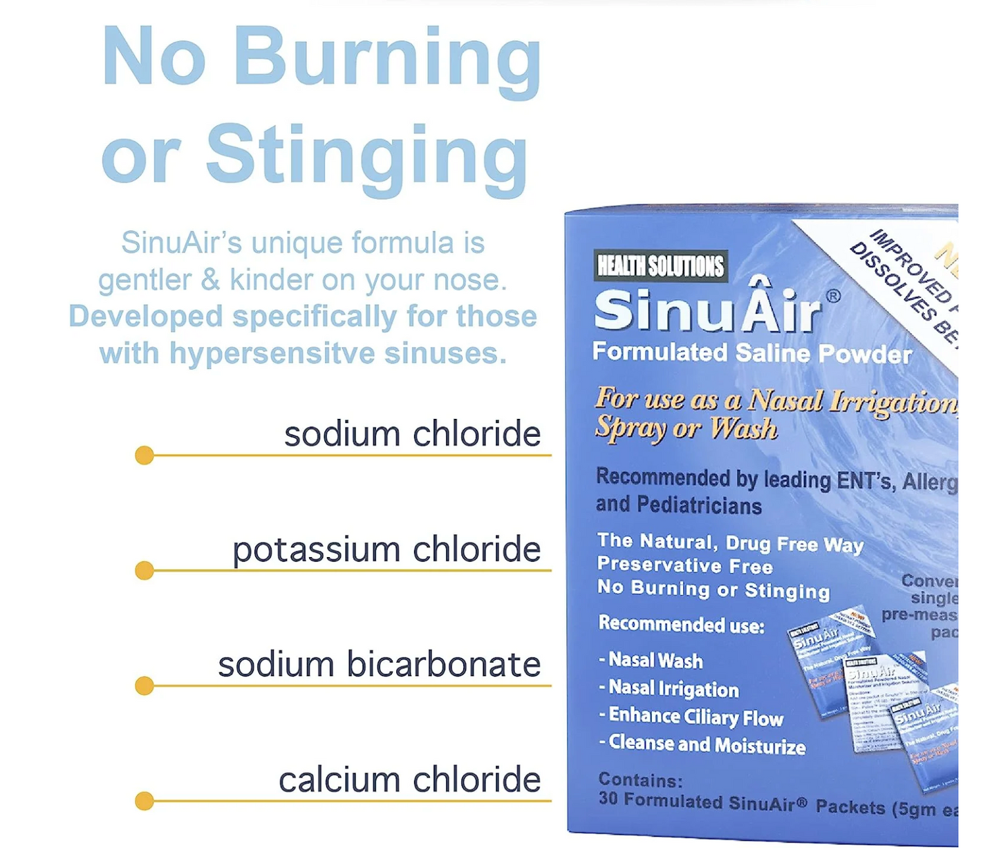 SinuPulse SinuAir® Formulated Saline Powder Pre-Measured Packets 2
