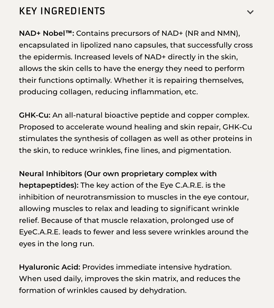 Young Goose Eye C.A.R.E. (with NAD+ Nobelâ„¢) NAD+ Boosting Eye Cream 5