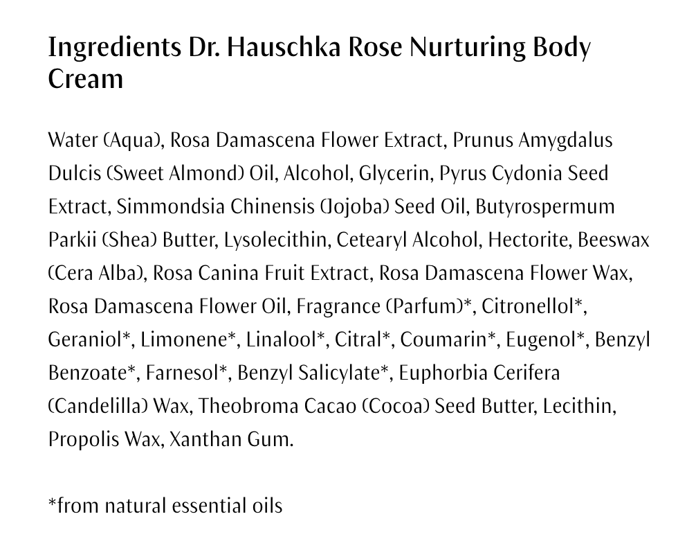 Dr. Hauschka Rose Nurturing Body Cream