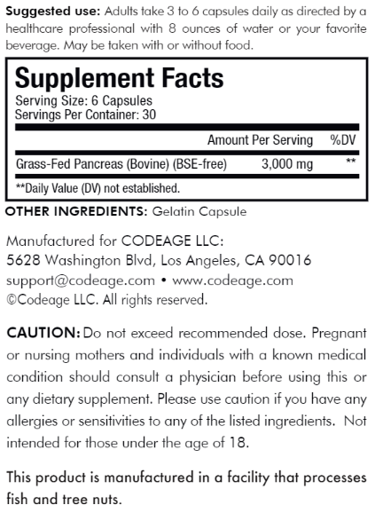 Codeage Beef Pancreas Capsules 4