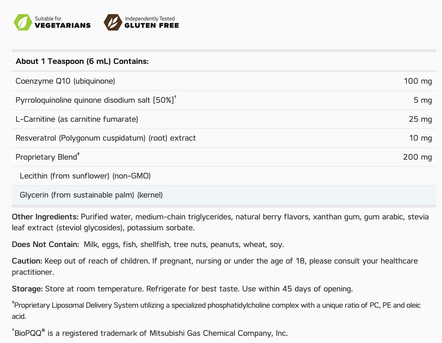 NuMedica Liposomal CoQ10 PQQ Liquid 2