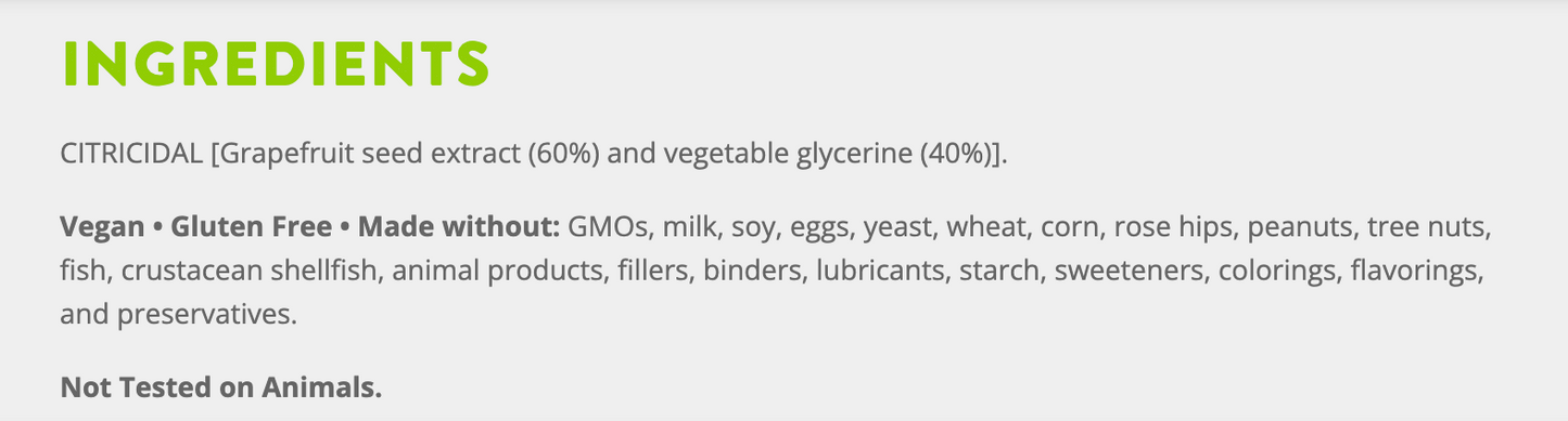 NutriBiotic Citricidal Liquid Concentrate Grapefruit Seed Extract 5