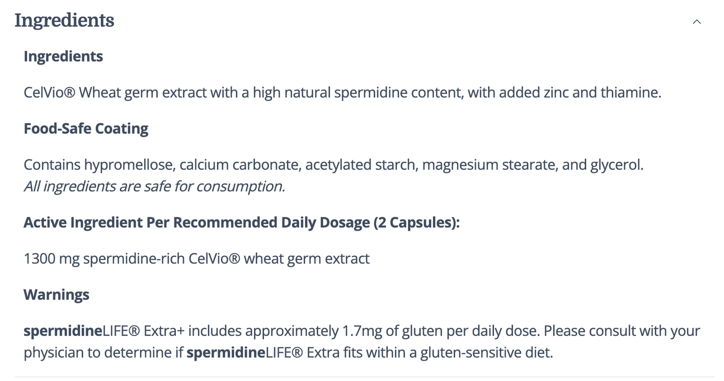 Longevity Labs SpermidineLIFE Extra+ Capsules 3
