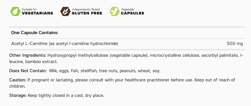 NuMedica Acetyl-L-Carnitine Capsules 2