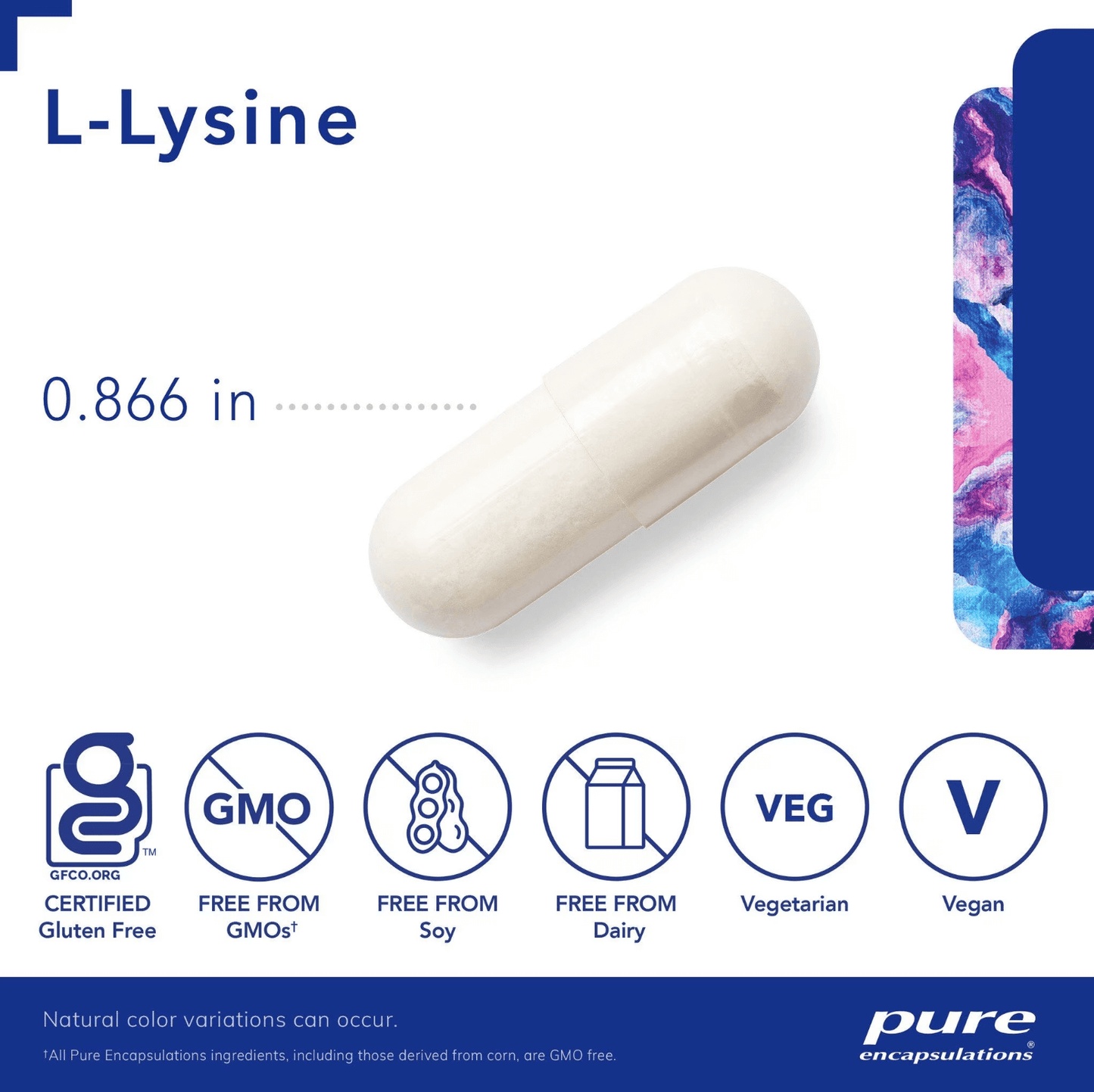 Pure Encapsulations L-Lysine Capsules