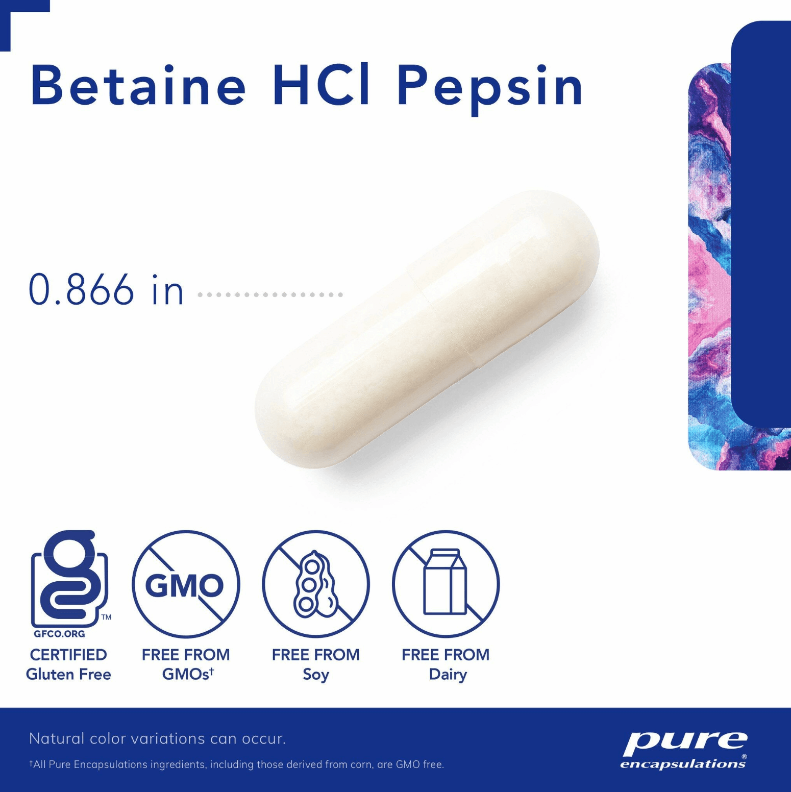 Pure Encpsulations Betaine HCL Pepsin Capsules
