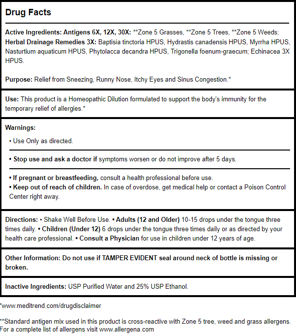 Allergena Allergy Relief Drops - Zone 5 4