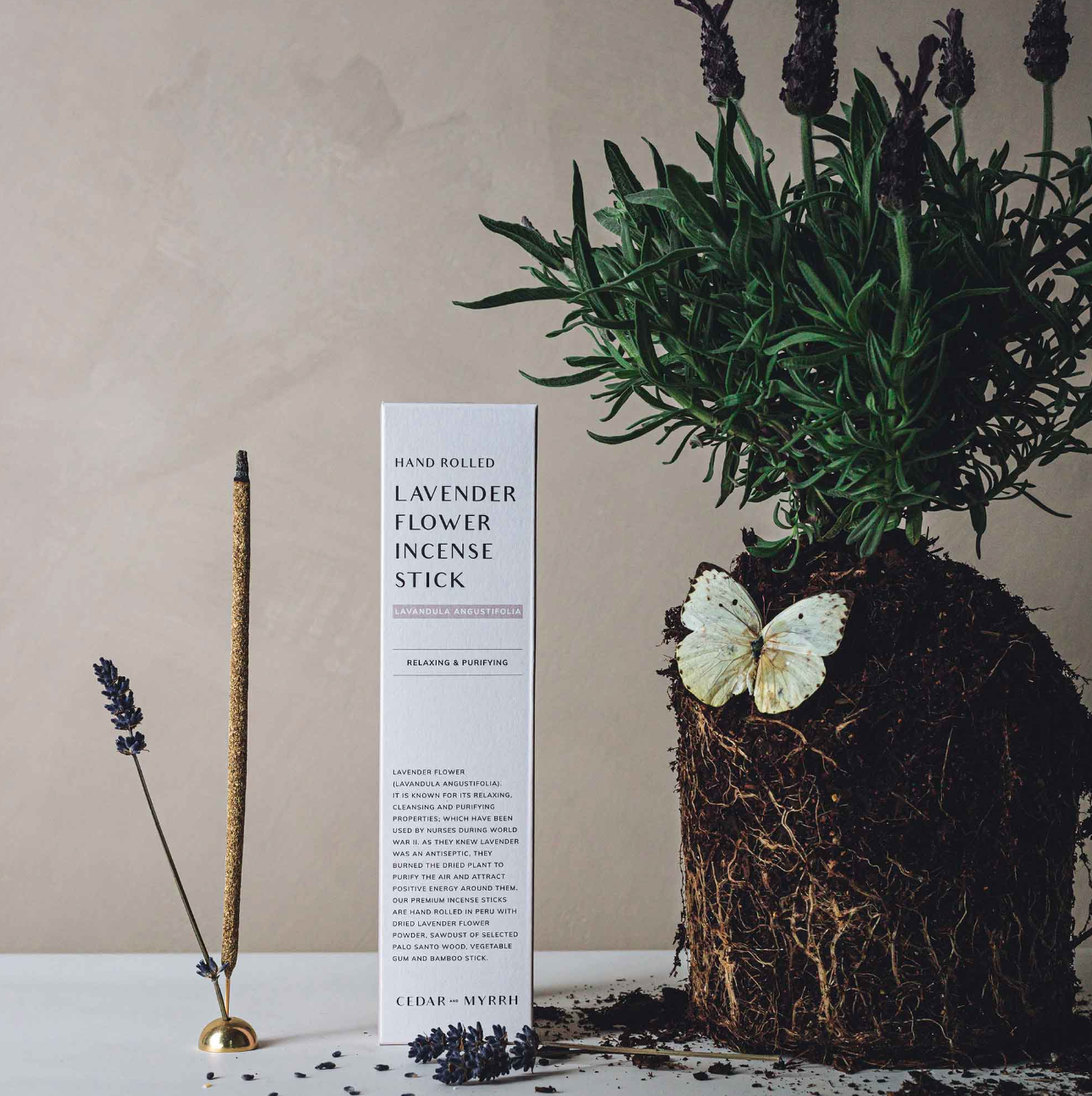 Cedar and Myrrh Lavender Flower Incense Sticks 3