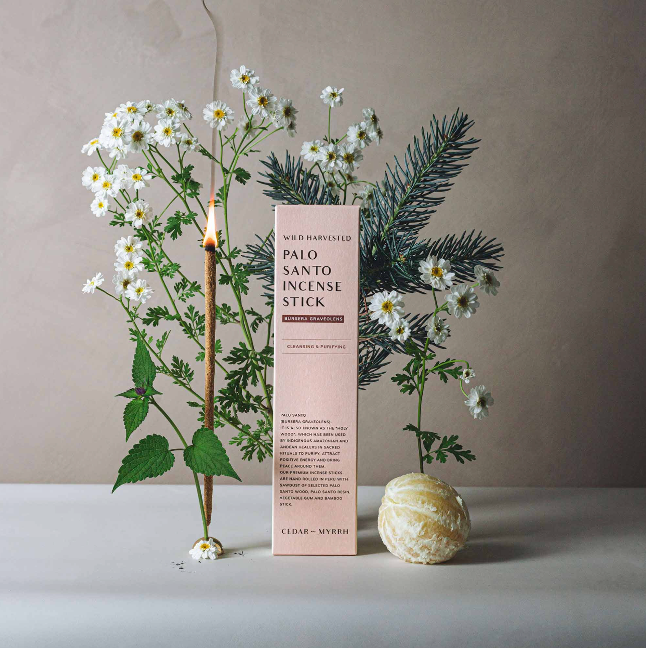 Cedar and Myrrh Palo Santo Incense Stick 4