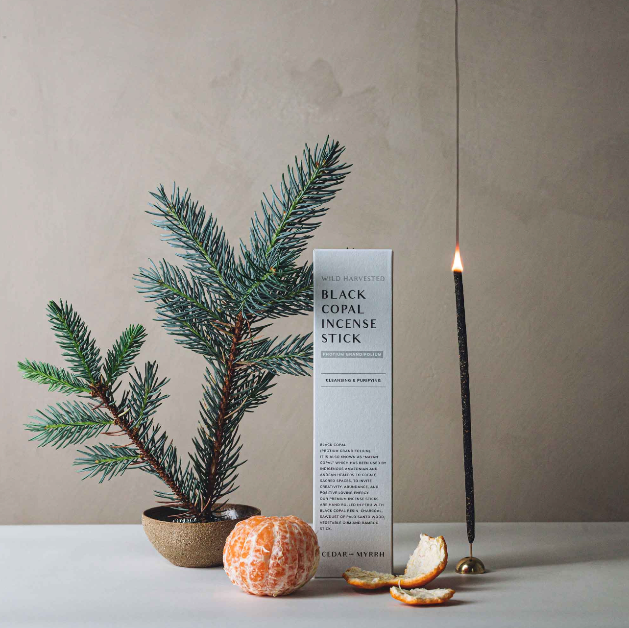 Cedar and Myrrh Black Copal Incense Sticks 5